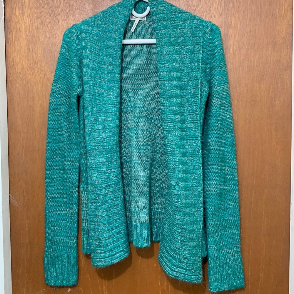 Green cardigan